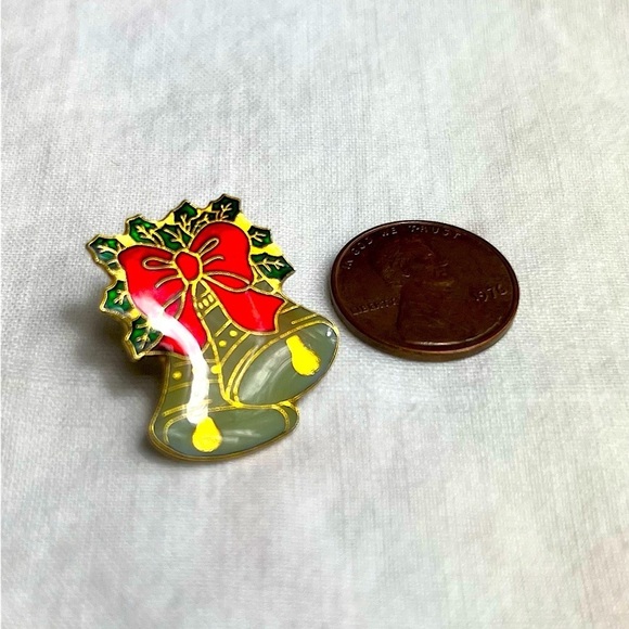 Christmas Bells Lapel Pin - Picture 2 of 5